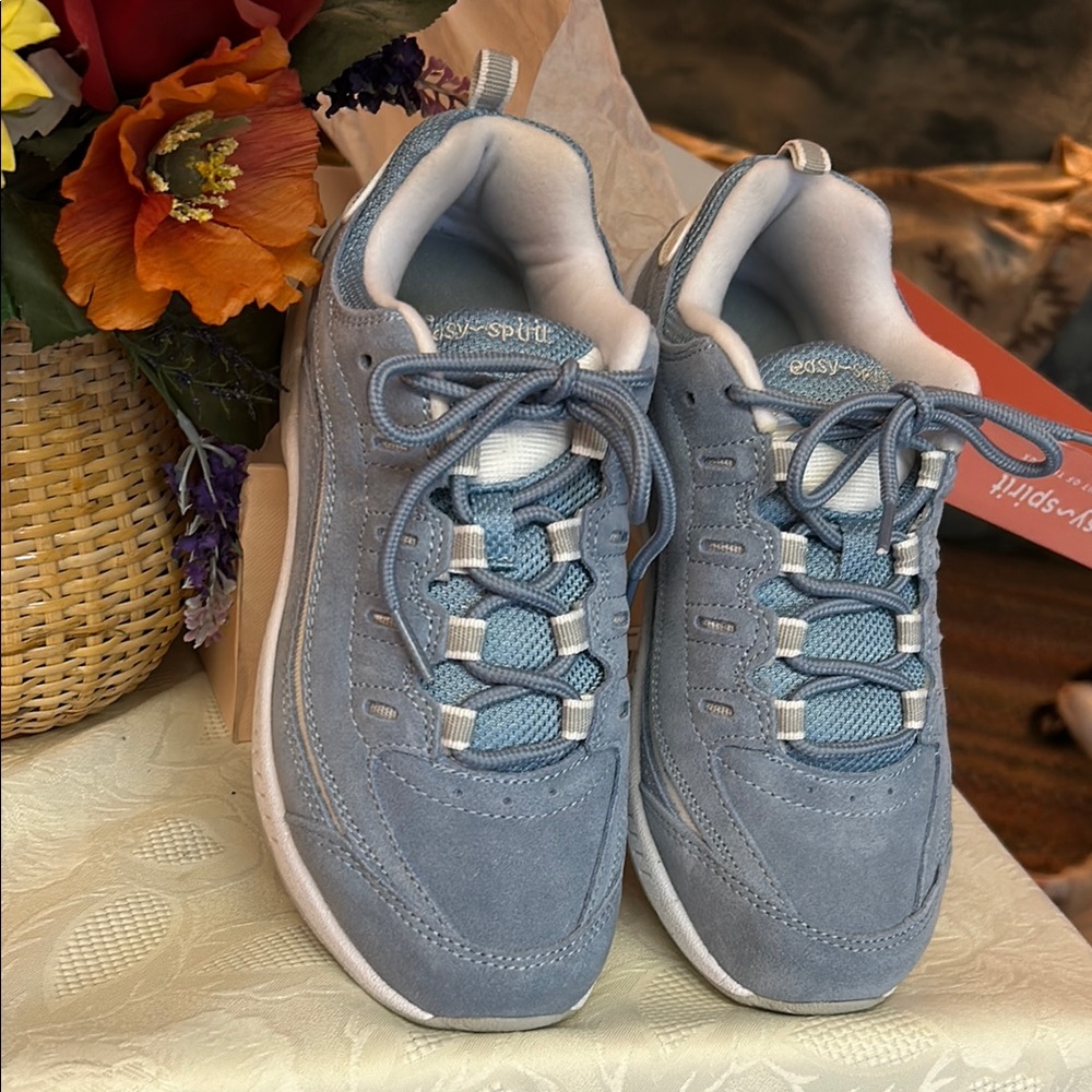 Easy Spirit Blue Sneakers with Suede-like Finish
